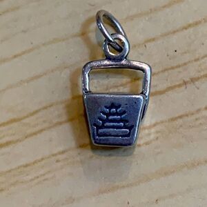 .925 Chinese Take Out Box Sterling Silver Jewelry Charm
